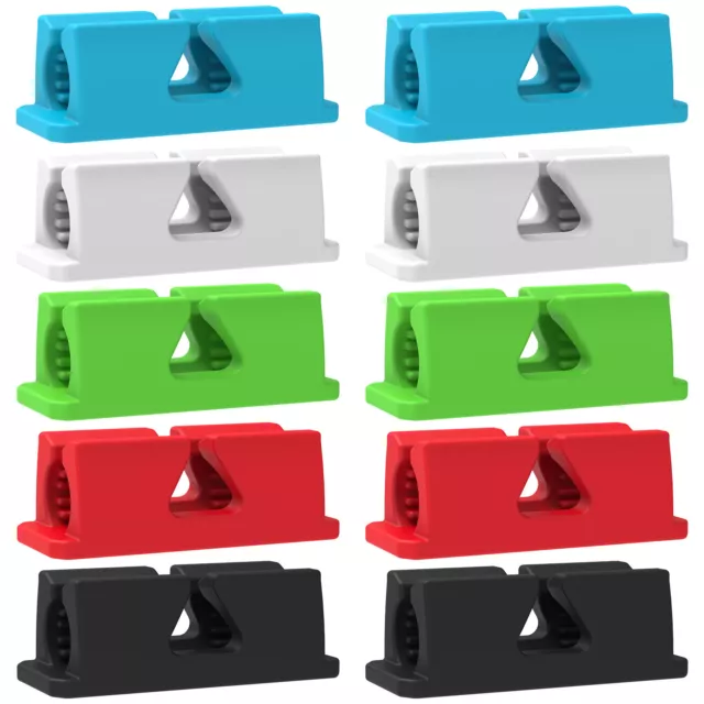 10Pcs Pencil Holder Silicone Adhesive Pen Clip Marker Holder Pen Holder Set∫