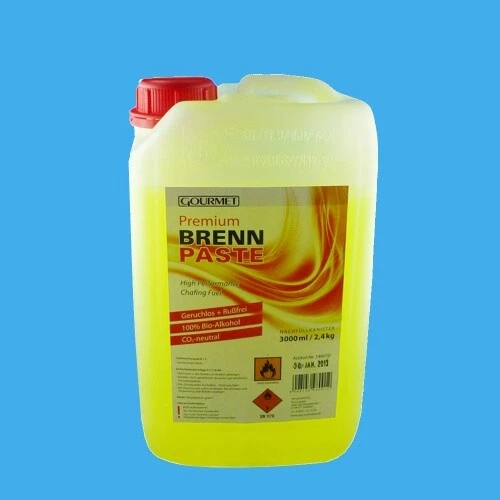 3x 3000ml Brennpaste Nachfüllgel Brenngel zähflüssig für Warmhaltebehälter