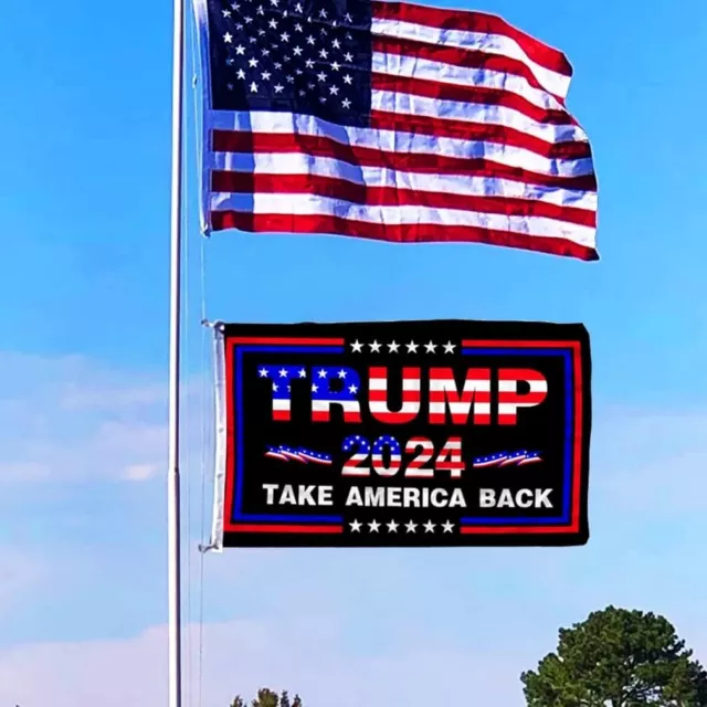 Double Sided Trump 2024 Flag Take America Back 3x5 Foot Indoor Outdoor Banner 3