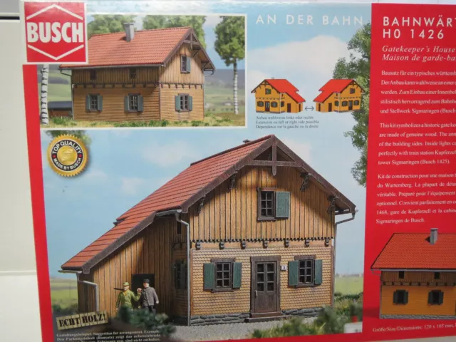 1426 Busch BAHNWÄRTERHAUS HO 1:87 Modellbausatz  / wie NEU / ungeöffnet in OVP