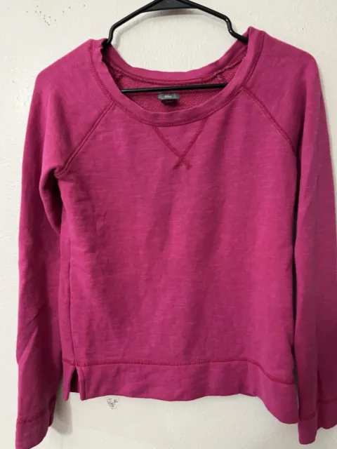 Aerie Sweatshirt Pink Long Sleeve Crewneck Women’s Size XS Distressed