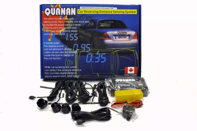 Reversing Parking Sensor Buzzer Alarm Kit For Low Bumper Van Ford Transit Black
