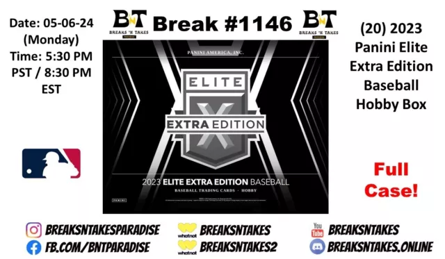 SAN DIEGO PADRES 2023 Elite Extra Edition Baseball CASE 20 BOX Break #1146