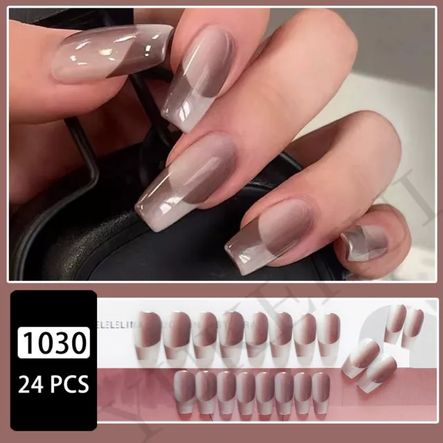 Coffin Ballerina False Nails Press on Nails False Nail Fashion Fake Nails  Girl