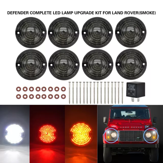 8x Pour Land Rover Defender 90 110 130 Complet LED lampe lumière clignotants