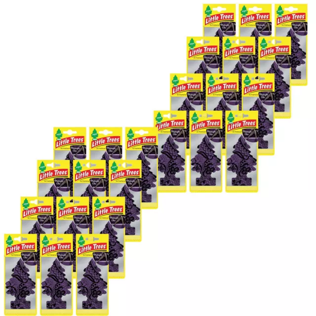 Magic Tree lot de 24 désodorisants pour voiture « Little Tree » en forme de  sapin, parfum Black Ice