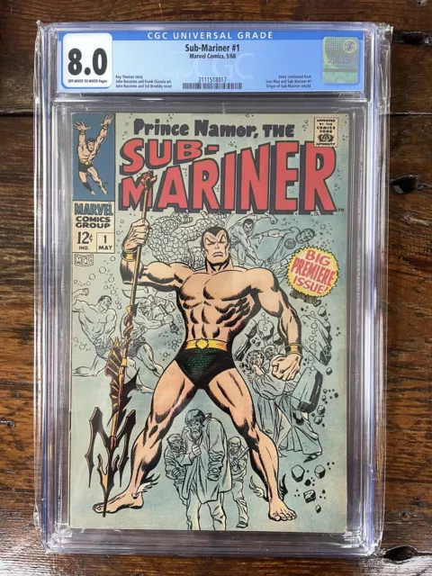 Sub-Mariner #1 CGC 8.0 OWW, Namor Origin, 1st Silver Age 1968 Marvel