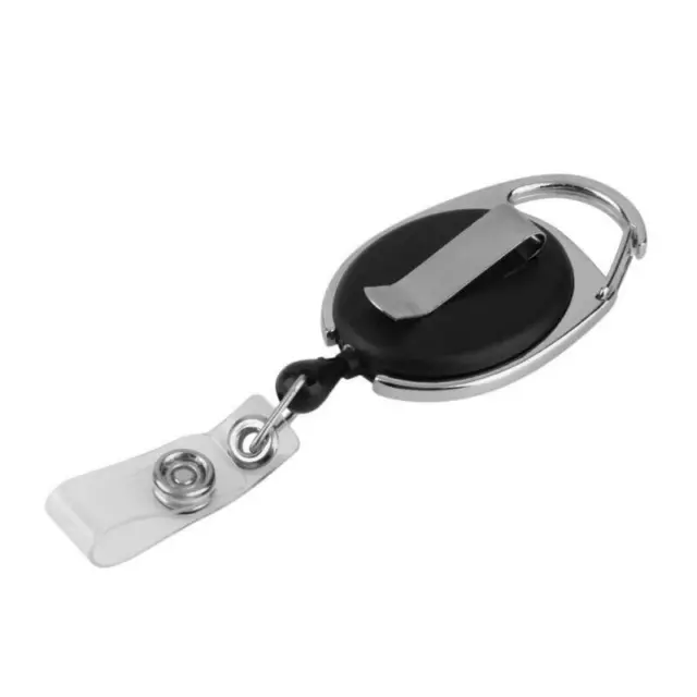 5/10 PCS Retractable Reel Clip ID Card Badge Holder Key Ring Carabiner US  Stock