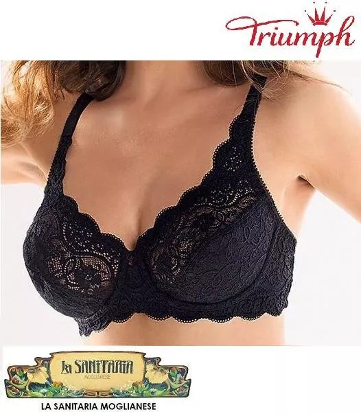 TRIUMPH reggiseno con ferretto AMOURETTE 300 W pizzo contenitivo NERO coppe BCDE