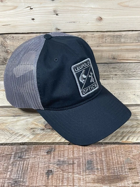 Leupold Optics Hat Hunting Scope One Sz Black Gray Snapback Mesh Trucker Gun Cap