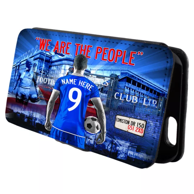 Personalised Glasgow Ranger iPhone Case Football Flip Phone Cover Mens Gift AF57