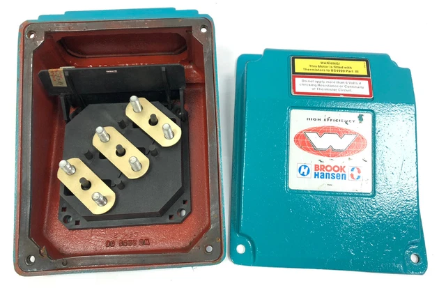 BROOK HANSEN CAST Iron Electric Motor Terminal Box Star Delta Wiring ...