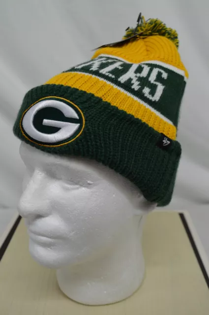 NEW 47' Brand GREEN BAY PACKERS NFL SPORT KNIT CUFF POM BEANIE HAT OS