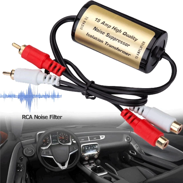 RCA AUDIO NOISE Filter Suppressor Ground Loop Isolator for Car AMP Home