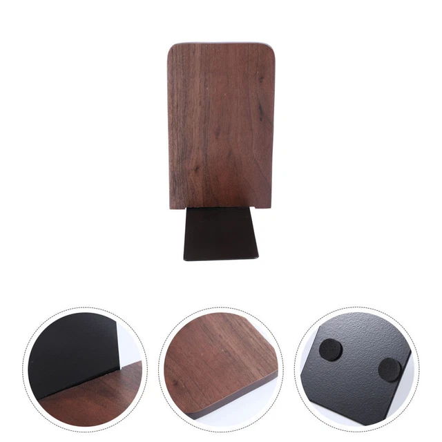 2 sujetalibros rústicos tapones de madera para habitación infantil oficina