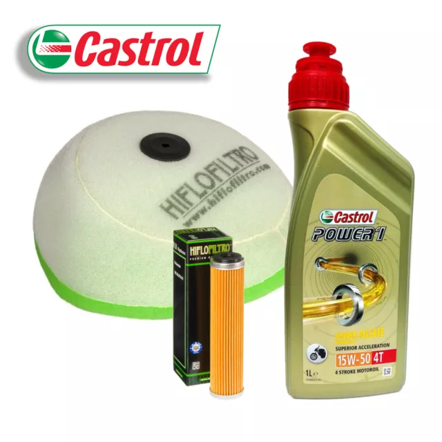 Kit tagliando Castrol 15W50 filtro olio aria Beta Enduro RR 350 450 480 520