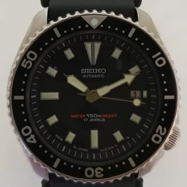 SEIKO 7002-7001 OROLOGIO Automatico Vintage Divers Scubapro 150 Mod #542  EUR 19,79 - PicClick IT