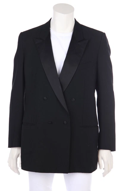 Ermenegildo Zegna Blazer Fumo Lana Doppio Seno 56 nero