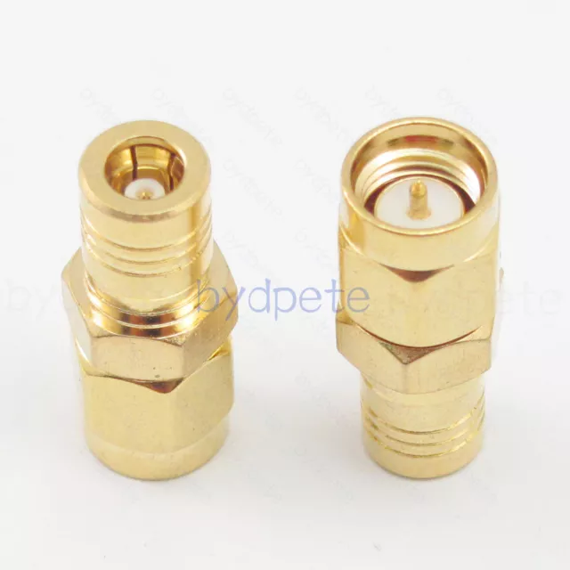 SMB female jack to SMA male plug RF Straight Connector Coaxial Adapter 50 ohm