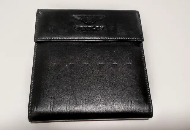Bentley Navigation Leather Car Case Storage Album Cd Rom Dvd Movie Disc Holder