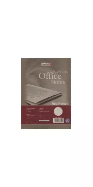 LANDRÉ Briefblock Landré Business Office Notes DIN A5 kariert 70g/m² 50 Bl.