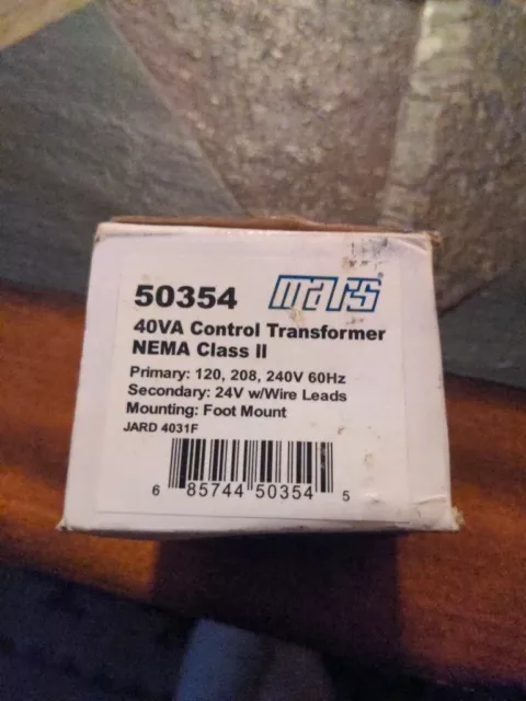 Mars Control Transformer Nema Class 2 Part# 50354