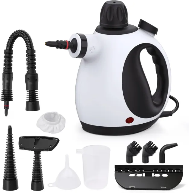 Portable Steam Cleaner, Hand Held steamers for cleaning house, 10pc SET