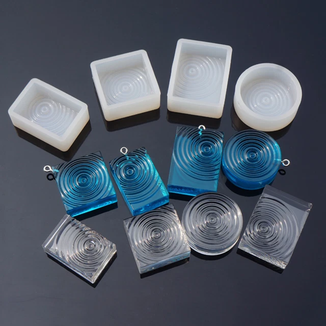 Water Wave Face Silicone Mould Mold for DIY Resin Jewelry Pendant Craft Tool