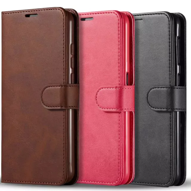 For Samsung Galaxy A42 5G Phone Case Cover Leather Wallet +Tempered Glass Screen