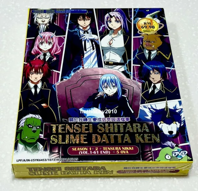 DVD Anime That Time I Got Reincarnated As A Slime Season 1+2 +Tensura  (1-61)+OVA