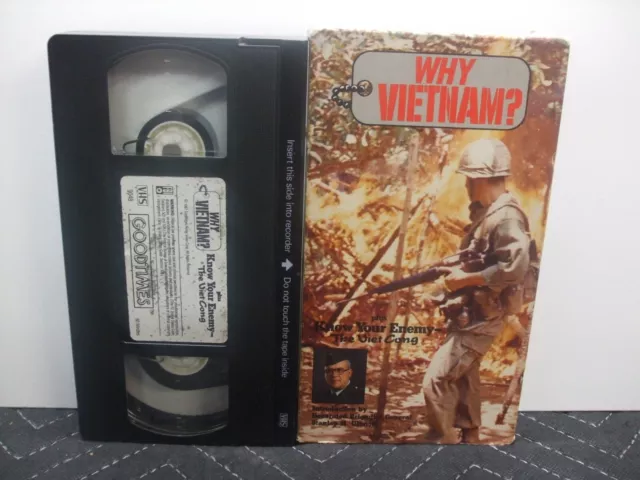 Why Vietnam? Know Your Enemy The Vietcong vhs Goodtimes 1987 RARE!!!