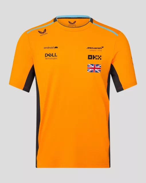 Mclaren F1 2023 Officiel Équipe Lando Norris T-Shirt Papaye Orange Gratuit GB