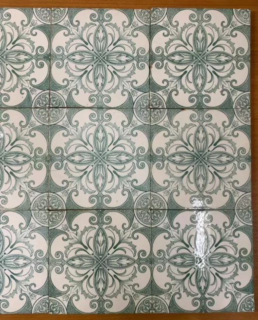 Tiles 15Pcs Set Transfer Print England Art Deco Vintage Rare Collectible Antique 4