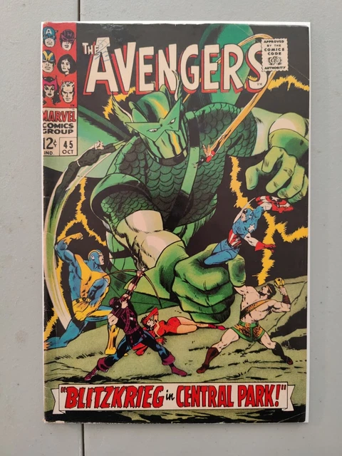 Marvel Comics Avengers #45 1967 Hercules Joins Avengers Key Comic Book