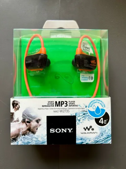SONY NWZ-W273S 4GB Waterproof Walkman Sports Swimming MP3 Player (Orange) NEW