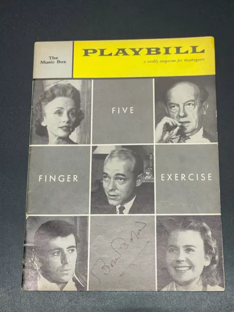 Playbill Five Finger Exercise The Music Box Autographed by Brian Bedford