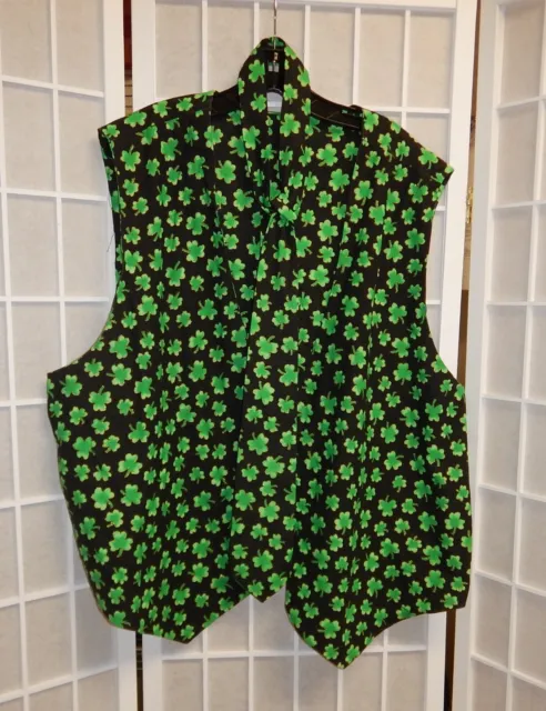 Unisex Handmade St. Patrick's Day Vest and Tie Costume Not Reversible Approx 2X