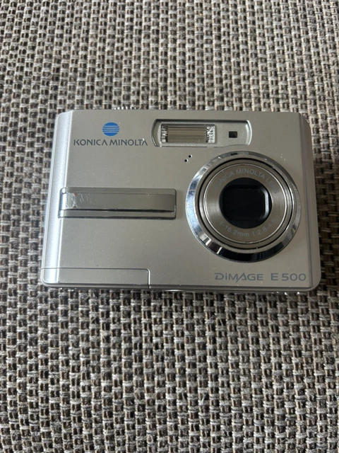 Appareil Photo Numérique Minolta Dimage E500 5.0MP - Argenté - Testé Et Fonctionne