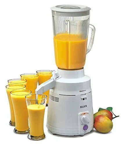 Sujata MegaMix MM 900-Watt Mixer Grinder (White) With Universal Plug