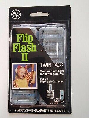 GE Flip Flash II Paquete Doble para todas las Cámaras FlipFlash De Colección Años 80 EE. UU.