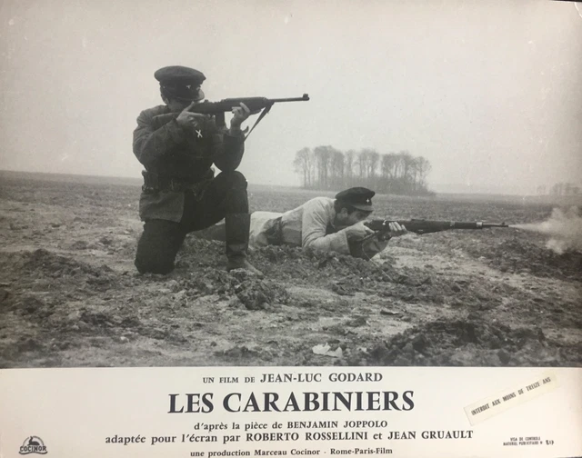 (Nouvelle vague) LES CARABINIERS, tirage argentique d'exploitation (J.L. GODARD)