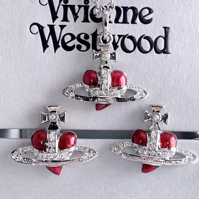 Vivienne westwood red clearance heart earrings