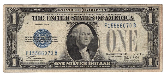 $1 1928-B Silver Certificate Fr#1602 Funnyback