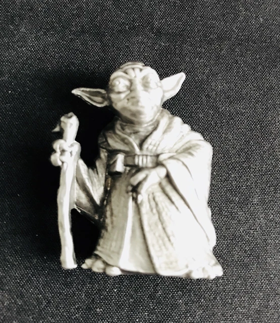 SOLID PEWTER YODA Star Wars Jedi Master Silver Figurine Statue Cc 8.95