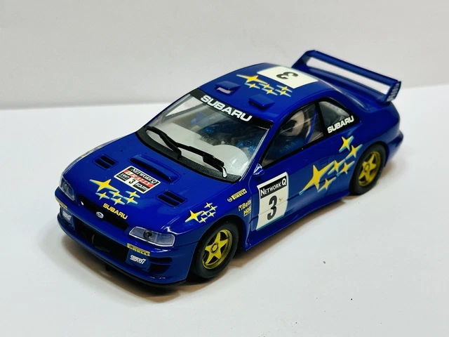 (H) Scalextric ANALOG Car Subaru Impreza N°3 Blue HD C2118