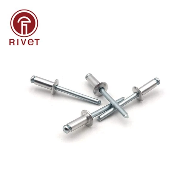 DIN EN ISO 15977 200 PCS M4 Aluminum And Iron Round Head Multi-Size Blind Rivets