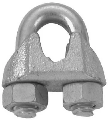 Confezione da 10 - Clip per corda metallica, finitura zincata, sfusa, 0,3125 pollici -T7670449