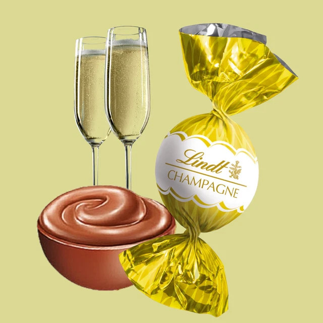 LINDT LINDOR MARC de Champagne Milk Chocolate Truffles Wedding Party Favors Gift £7.99 PicClick UK