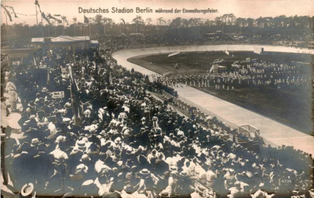 Vintage Deutsches Stadion Berlin Inauguration Postcard - Official