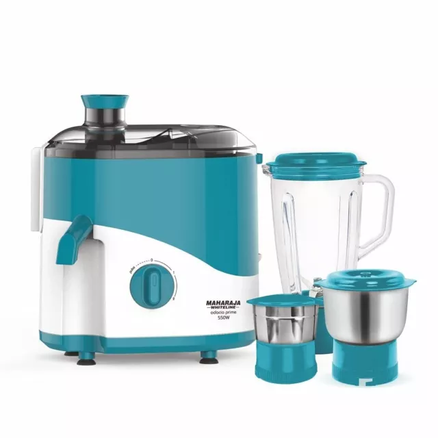 Maharaja Whiteline Odacio Prime, 550W Juicer Mixer Grinder, 3 Jar- Free Shipping